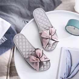 Women Slides 2019 Summer Style Fashion Slippers Sandals Flip Flops Female Casual Beach Bow Comfortable Flat Shoes S20331