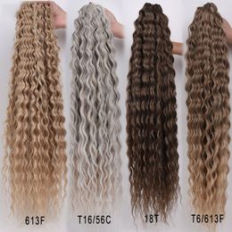Deep Wave Hair Extension Long Twist Crochet Hair Synthetic Braid Hairs For Women Daily Cosplay