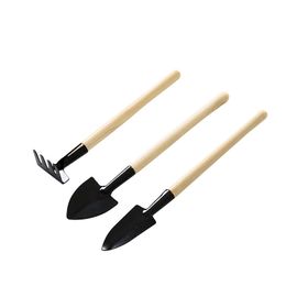 3PCS/Set Mini Garden supplies Balcony Home-grown Potted Planting Flower Spade Shovel Rake Digging Suits Three-piece Garden Tools