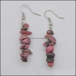 Other Earrings Jewelry Handmade Rhodonite Chip Gem Stone For Women Gift Fashion Drop Delivery 2021 Dh6Zt