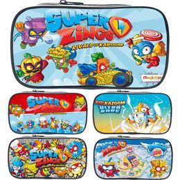 Bolsas de cosméticos Casos infantil super zings bolsa de caneta estudantes superzings lápis adolescentes papelaria infantil case de desenho animado infantil goursemmetic