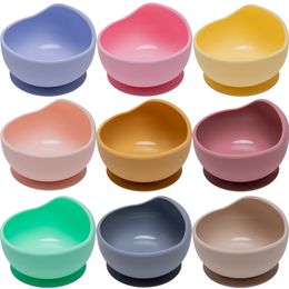 Bopoobo Silicone Baby Feeding Bowl Tableware for Kids Waterproof Suction Bowl BPA Free Childrens Dishes Kitchenware Baby Stuff 220715