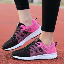 Women Sport 2022 Breathable Lightweight Spring Casual Sneaker Walking Flat Fashion Pink ladies Running Shoes Plus Size 42