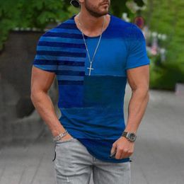 Men's T-Shirts Printed T Shirt Slim Sleeve Blouse Casual Men 3D Short Spring Top Summer Men's Shirts Fit Dress ShirtMen's