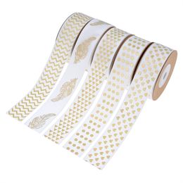 Classic Little Water Ripple Bronzing Ribbed Ribbon Hair Accessories Accessories Bow Material 10 Yards 1222841