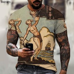 Men's T-Shirts Gemeaux International 2022 Retro T-shirt Shirt 3D Printing Fashion Casual Sports Brand Short Sleeve Summer Round Neck