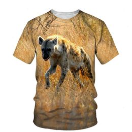 funny 3d t shirts UK - 3d Hyena Print T-shirt Men Fashion Summer O Neck Short Sleeve Tees Tops Style Male Clothes Casual Funny T-shirts