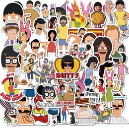 50Pcs/Lot Cartoon Bobs Burgers Funny Stickers Tina Laptop Luggage Skateboard Water Bottle Decal Fridge Stickers for Children