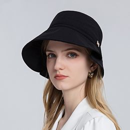 Womens Bucket Hat Casual Sun Prevent Bonnet Beanie Fashion Sunbonnet Cap for Women Sunhat Outdoor Fishing Dress Beanies Folding Fisherman Hats Top Quality