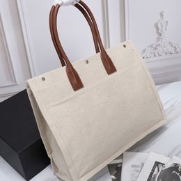 Top Quality Shopping Bag Luxury Ladies Classic Fashion Linen Fabric Material Handbag Designer Tote Bag Hobo Vintage Shoulder Bag303F