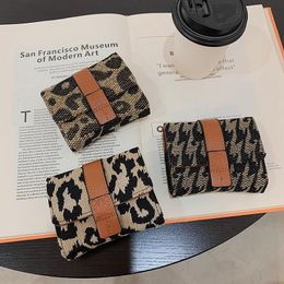 Wallets Personality Design 2022 Small Women Short Female Leopard P Leather Wallet Card Holder Coin PurseWallets