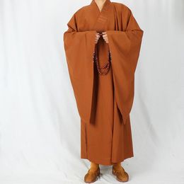 Ethnic Clothing Monk Clothes Haiqing Lay Buddhist Women Sub-cotton Linen Disfraz Monje Men Zen Meditation Gown Meditacion 4 ColorEthnic
