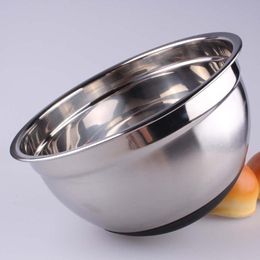 Dishes & Plates Premium Stainless Steel Mixing Bowl With Non-Slip Silicone Base Kitchenware Easy To Clean Nesting Bowls For Cooking Baking