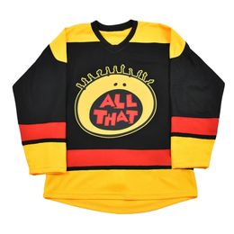 Mit Kel Mitchell 00 All That Hockey Jersey 100% Stitched Any number Any Name Hockey Jerseys Black Fast Shipping S-5XL