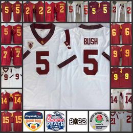 5 Reggie Bush Jersey 6 Mark Sanchez Jerseys 2022 NCAA USC Trojans Stitched Football Jersey