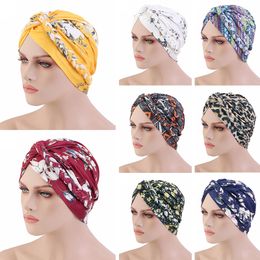 Women Printed Muslim Hijab Caps Turban Hat Inner Hijab Caps Islamic Underscarf Bonnet Fashion Female Headwrap Turbante Mujer