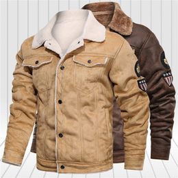 Winter Fleece Jacket Men Windbreaker Coats Men's Bomber Jacket Fashion Thick Warm military Jacket Male Outerwear Clothes 201218