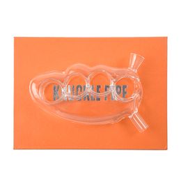 Glass knuckles bubbler pipe For Hookahs Smoking Accessories Water Glass Bongs Dab Rigs With Package Gift Box Oil Rig WL08