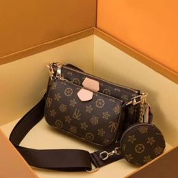 Mini 3pcs Set Shoulder Bags Women Luxurys Designers Fashion Bag Crossbody Clutch Leather Handbags Wallet Tote Pruse Tassel Coin Purses Black Pink Messenger Stock