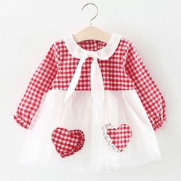 Girl's Dresses Bear Leader Baby Girls Floral Toddler Kids Casual Clothes Bowknot Princess Costumes Born Little Dot ClothingGirl's