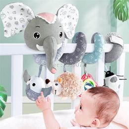 Toy Baby Stroller Comfort Stuffed Animal Rattle Crib Rattles Toys Gift Mobile Infant Stroller Toys For Baby Hanging Bed Bell Toy 220531