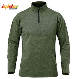 Men's Spring Thermal Sportsweater T-shirt 1/4 Zipper Tops Breathable Gym Running Pullover Male Activewear Long Sleeve T Shirt T220808