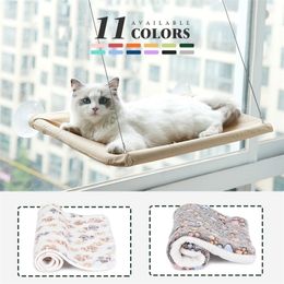 Cat House Hammock Window Bed For Cats Cushion Hanging With Blanket Home Pet Nesk Supplies Dog Mat Sleep Accessories 220323