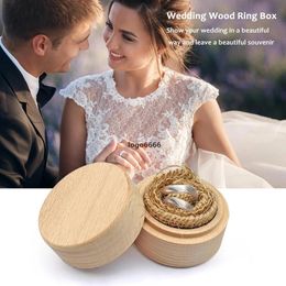 Sublimation Bottles Beech Wood Small Round Storage Box Retro Vintage Ring Boxs For Wedding Natural Wooden Jewellery Personalised Rounds Ring