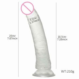 Nxy Dildos Crystal Transparent Sucker Small Penis Vestibule Simulation Anal Plug Female Masturbation Jj 0316