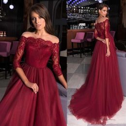 Elegante Vestido De Noche Largo Borgoña Oferta Online | DHgate.com