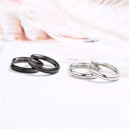 Dangle & Chandelier Sole Memory Simple Geometry Black Circle Cute Cool Silver Colour Fashion Female Earrings SEA561