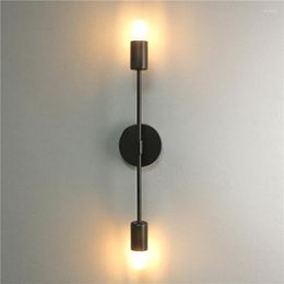 Wall Lamp Modern Iron Double Head Lamps Simple LED Lights Bar Aisle Living Room Bedside Bedroom Home Decor Lighting FixtureWall