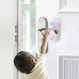 Plastic baby safety door lever lock 3M Self Adhesive blocker handle Prevent Kids to Open Bedroom Bathroom Kitchen Door