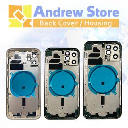 For iPhone 12 MINI 12P PRO 12PM MAX Back Housing Battery Cover Rear Door Housing Case With Middle Frame