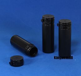 300pcs/lot Capacity 50ml Plastic PE Black Bottle with Tearing Cap for Capsule Powder Medicine Candies