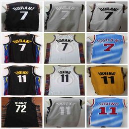 NCAA College Kevin 7 Durant Jersey Black White Blue Kyrie jerseys