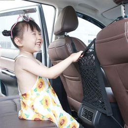 Car Organiser 1Pc Universal Elastic Polyester Truck Seat Mesh Storage Net Bag Holder Pocket Easy To Instal
