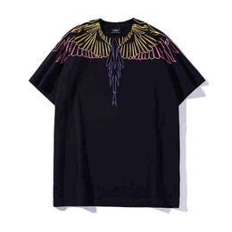 fashion brand mb short sleeve marcelo classic jersey burlon phantom wing t-shirt Colour feather lightning blade couple half t-shirtQUQZ