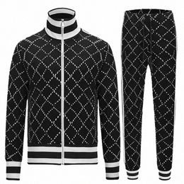 Spring Autumn Mens Tracksuit Two Pieces Sets Jackets Hoodie Pants With Letters Suits Fashion Style Outwear Sports Set Tracksuits Jacket Tops causal Z2dK#