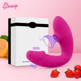 Dildo Clitoris Sucking G-Spot Vibrator 10 Speeds Nipple Sucker Vagina Stimulation Female Masturbator sexy Toys for Women