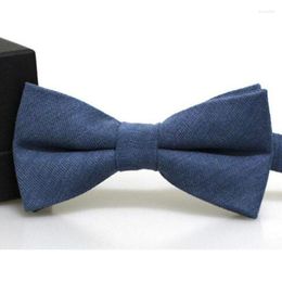 Bow Ties Pure Color Tie Yellow Blue Colorful Cotton Classical Party Wedding Dress Texture Butterfly 2022 Donn22