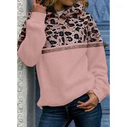 Women's Hoodies & Sweatshirts Casual Leopard Women Spring Autumn Female Patchwork Fashion Loose Ladies Pullover