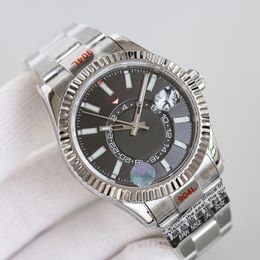 Male Wristwatch Automatic Mechanical 42MM Fashion Stainless steel Strap Folding Buckle Montre De Luxe