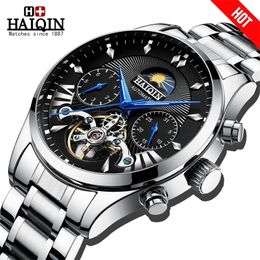 HAIQIN men's/mens watches top brand luxury automatic/mechanical/luxury watch men sport wristwatch mens reloj hombre 220407