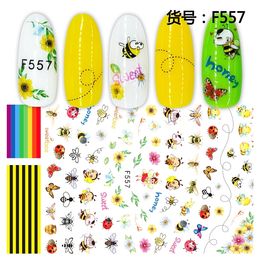 Nails stickers decal decoration Bee flamingo nail decoration DIY Creative Designs Watermark Decals Tool