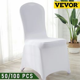 VEVOR 50 100 peças capas de cadeira de casamento elastano estirável capa para restaurante banquete e jantar festa capa de cadeira universal 220517