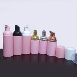 eyelash shampoo foam cleaner bottle 60ml pink frosted foam wash foaming pump bottles 50ml for eyelash extensions