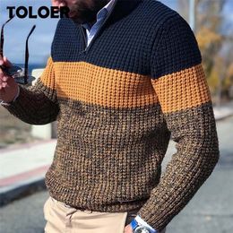 Men Knitted Sweater Spring Warm V Neck Pullover Jumper Long Sleeve Casual Loose Male Autumn Winter Knitwear Tops Plus Size 220804