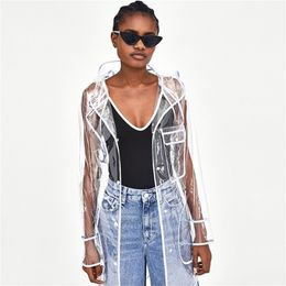 Long Plastic Waterproof Raincoat Women Transparent Poncho RainCoat Women Jackets Camping Chaqueta Mujer Impermeable 60P39 201016