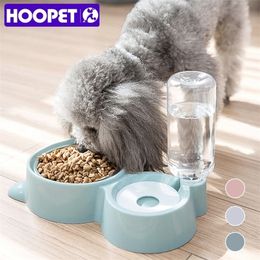 HOOPET Bottle for Water Pet Dog Bowls for Dogs Small Large Dogs Puppy Cat Drinking Bowl Dispenser Feeder Pet Product 210320